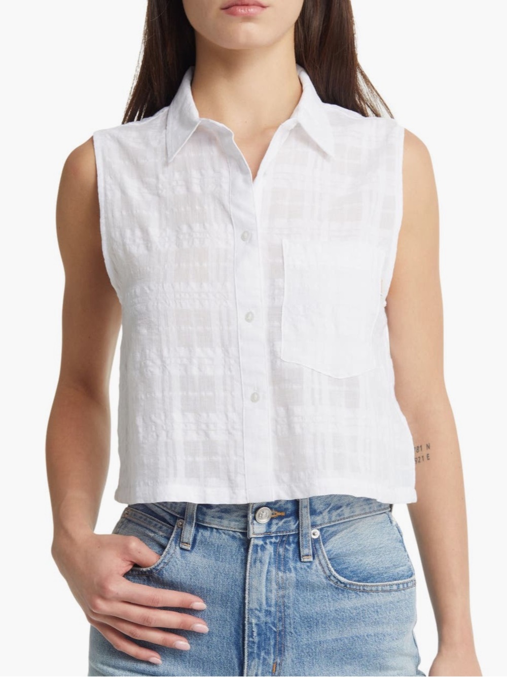 Brixton Leon Sleeveless Crop Blouse